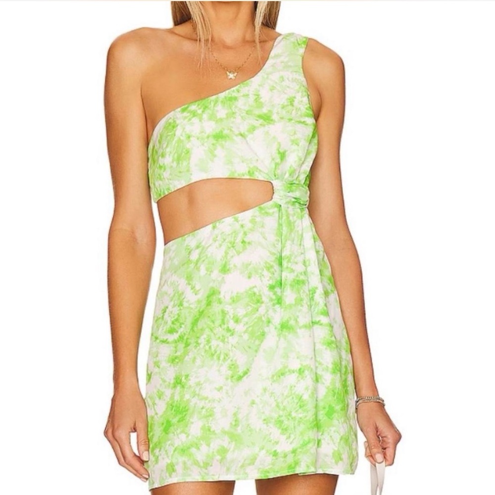 Lovers + Friends tie-dye mini cutout dress